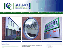 Tablet Screenshot of clearycontracting.com